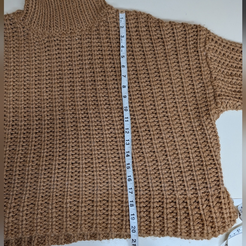 ZARA Blogger Favorite S Wool Mohair Turtleneck Sweater Oversized Chunky Knit Top - Picture 13 of 14